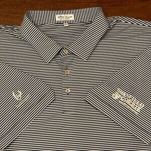 Blue & White Peter Millar Men's Summer Comfort Performance Polo